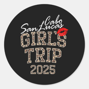Girls Trip Cabo San Lucas 2025 Womens Weekend Birt Runder Aufkleber
