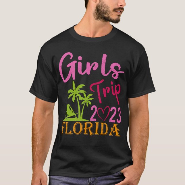 Girls Trip Florida 2023 Girls Weekend Summer Beach T-Shirt (Vorderseite)