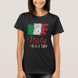 Girls Trip Italien Flag Retro Match Italienisches  T-Shirt