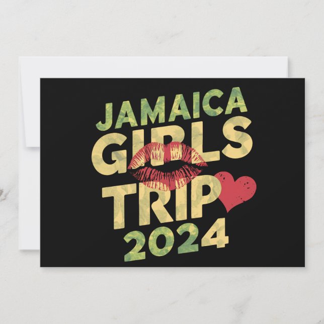 Girls Trip Jamaica 2024 Sommerferien Wochenende Einladung (Vorderseite)