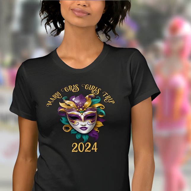 Girls Trip Mardi Gras 2024 Maske T-Shirt (Von Creator hochgeladen)