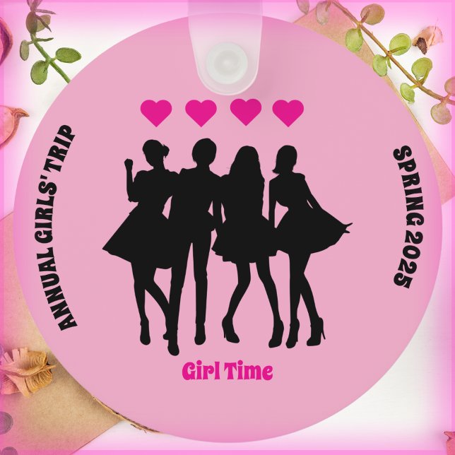 Girls Trip Memory Schlüsselanhänger Rosa und Schwa (Girls Trip Memory Keychain Pink and Black)