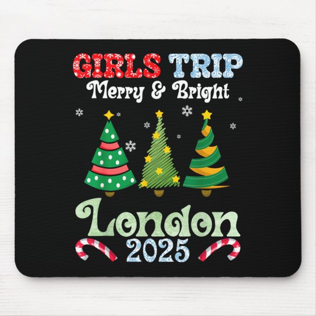 Girls Trip Merry Bright Christmas In London Vacati Mousepad (Vorne)