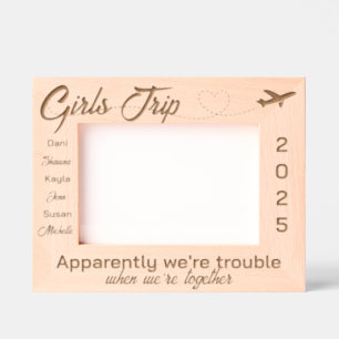 Girls Trip Personalisiert Wood Geätzte Rahmen