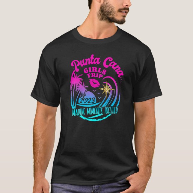 Girls Trip Punta Cana 2023 Womens Weekend Urlaub T-Shirt (Vorderseite)
