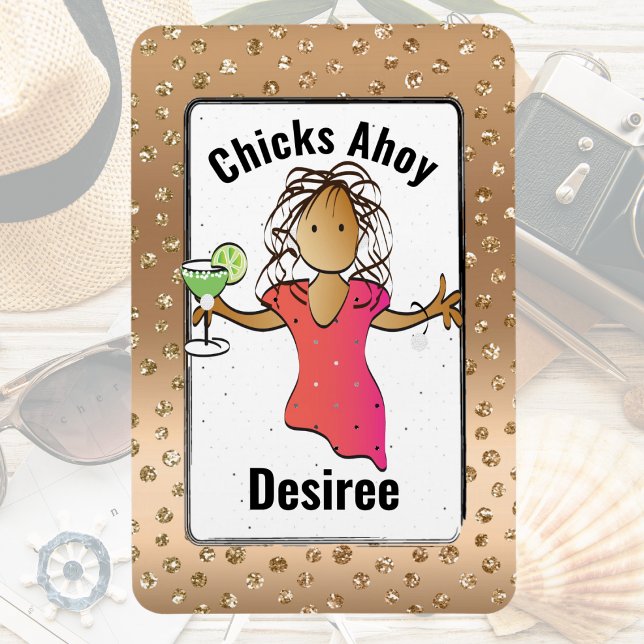 Girls Trip Vacation Accessoire Funny für ihre Kreu Magnet (Von Creator hochgeladen)