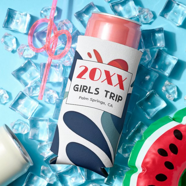 Girls Trip Vibes Personalisiert Can Cooler Selters Dosenkühler (In Situ Sommer)