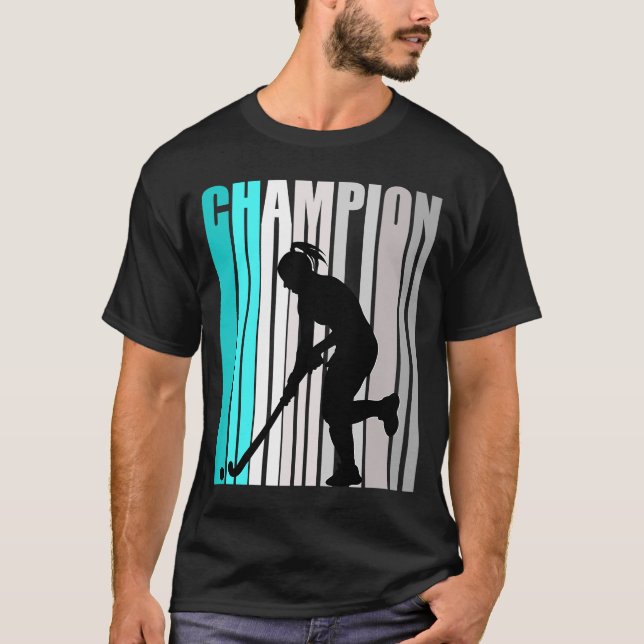 Girls Turquoise Hockey Champion Hockey Team T-Shirt (Vorderseite)