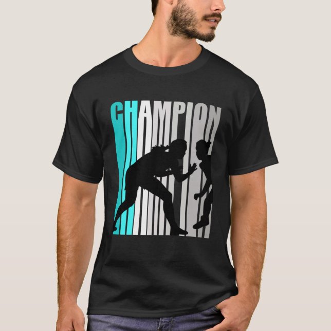 Girls Turquoise Wrestling Champion Wrestling Team T-Shirt (Vorderseite)