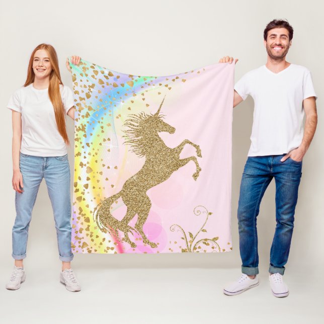 Girls Unicorn Blanket Fleecedecke (Beispiel)