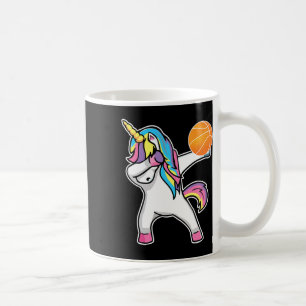 Girls Unicorn Dabbing Bysketbyll Player Fun Bbylle Kaffeetasse