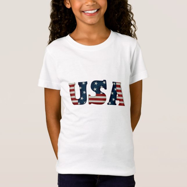 Girl's USA Baby Doll T - Shirt (Vorderseite)