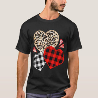 Girls Valentinstag Shirts Herz Liebe Leopard Re