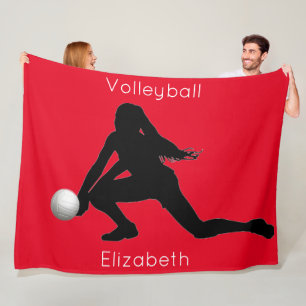Girls Vibranns Red Volleyball Fleece Blanket