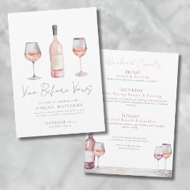 Girls Vino Before Vows Wine Junggeselinnen-Abschie Einladung