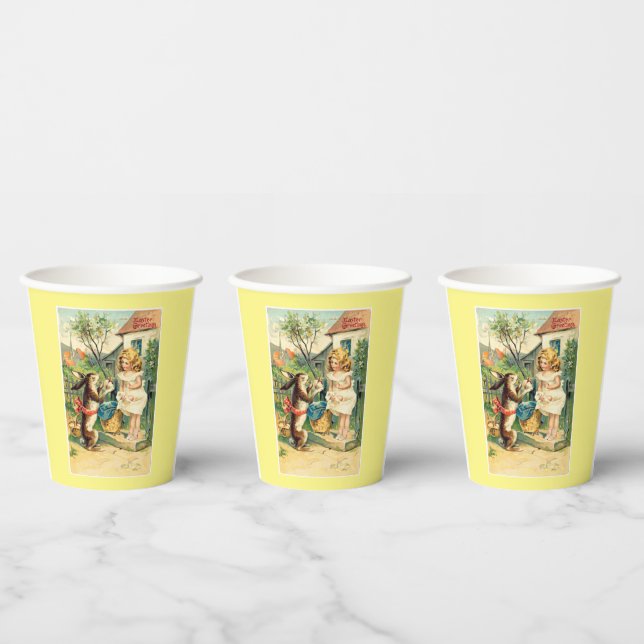 Girls Vintag Ostersonne Pappbecher (Multi)