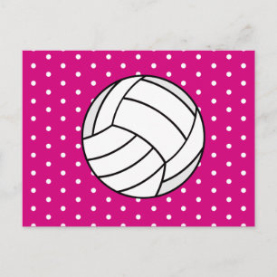 Girl's Volleyball Geburtstag Postcard Einladung - 