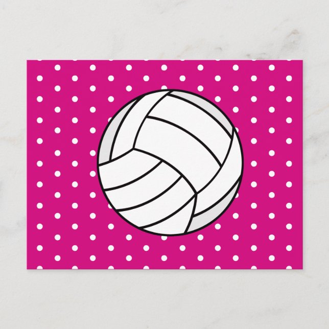 Girl's Volleyball Geburtstag Postcard Einladung -  (Vorderseite)