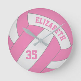 Girl's volleyball pink oder JEDE Farbe Runde Wanduhr