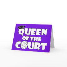 Girls Volleyball Queen of the Court Custom Color