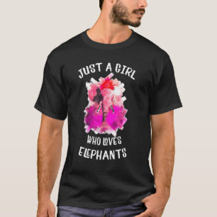 Girls Wasserfarbe Elephant Nur ein Mädchen, das El T-Shirt