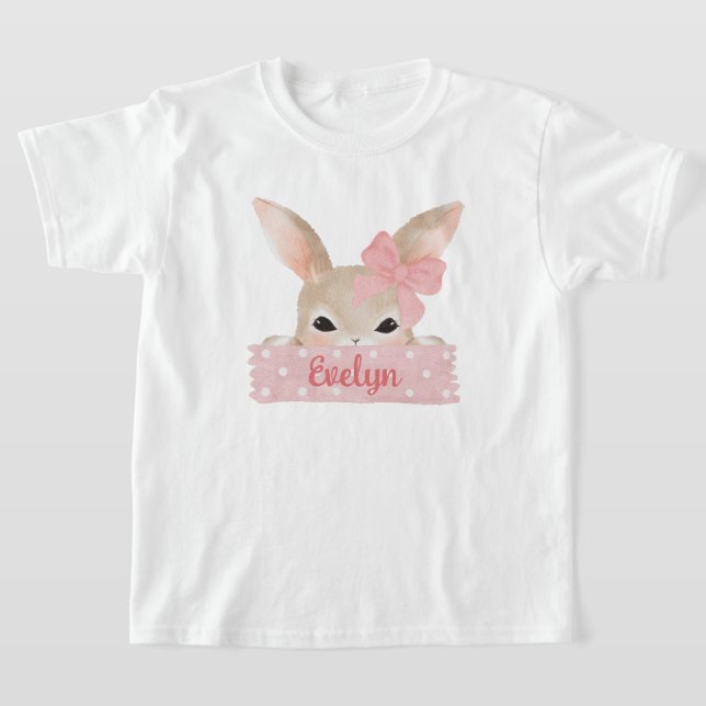 Girls Wasserfarbe Rosa Ostersonne T-Shirt (Ablage )