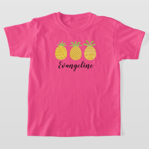 Girls Watercolor Ananas Trio T-Shirt