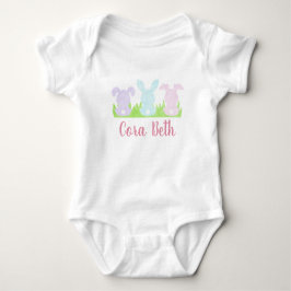 Girl's Watercolor Ostersonne Baby Strampler