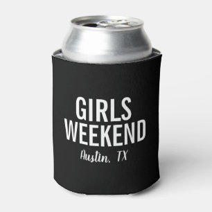 Girls Weekend Can Cooler   Modernes Schwarz Dosenkühler