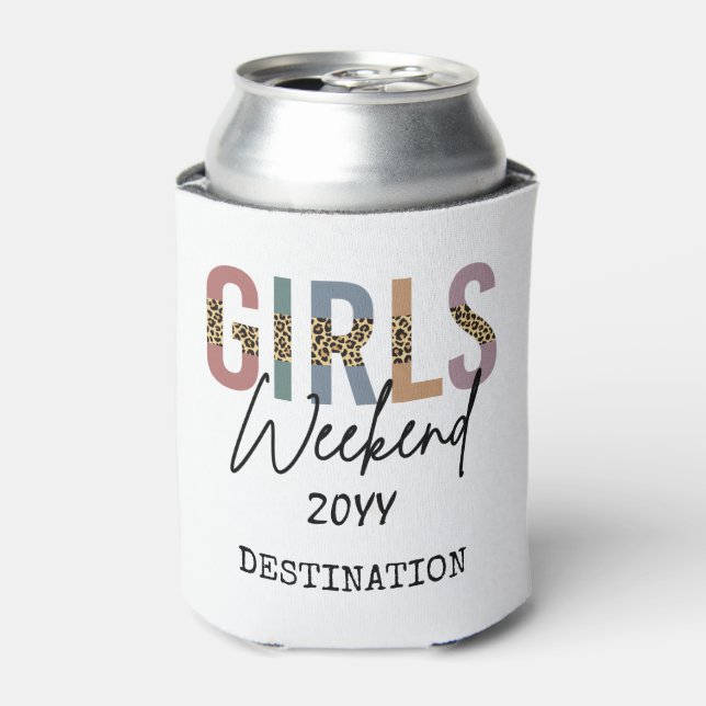 Girls Weekend Cheetah Print Girls Tour Dosenkühler (Kanne Vorderseite)