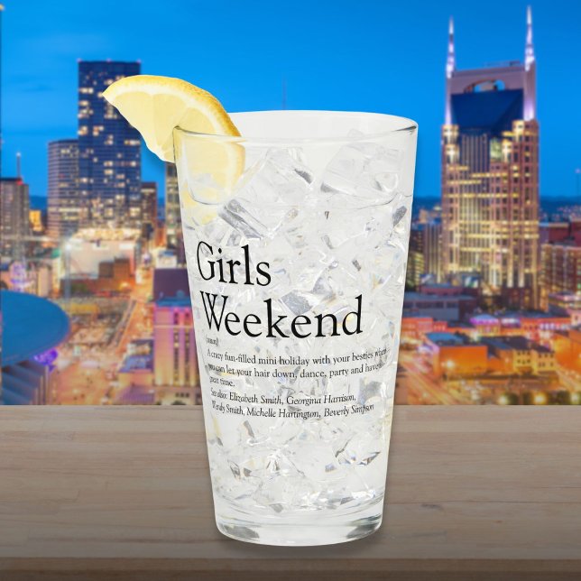 Girls Weekend Definition Personalisiert Glas (Girls Weekend Definition Personalized Glass)