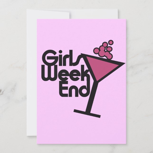 Girls Weekend Einladung (Vorderseite)