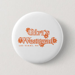 Girls Weekend Retro Junggeselinnen-Abschied Brie Button