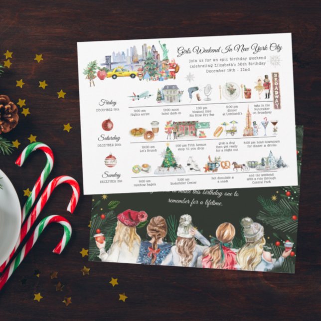 Girls Weekend | Weihnachten in New York City Einladung (Von Creator hochgeladen)