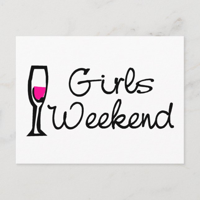 Girls Weekend (Wein) Postkarte (Vorderseite)