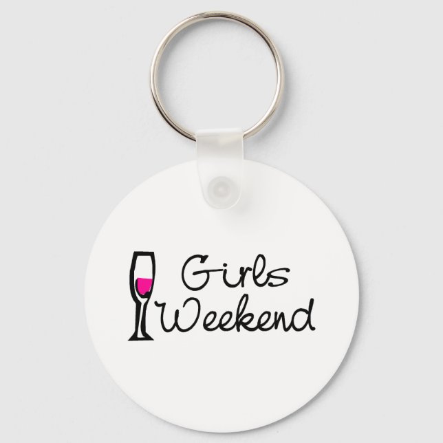 Girls Weekend Wein Schlüsselanhänger (Vorderseite)