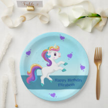Girls Whimsical Aquamarin Unicorn BIrthday Party