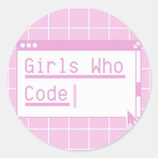 Girls Who Code Runder Aufkleber