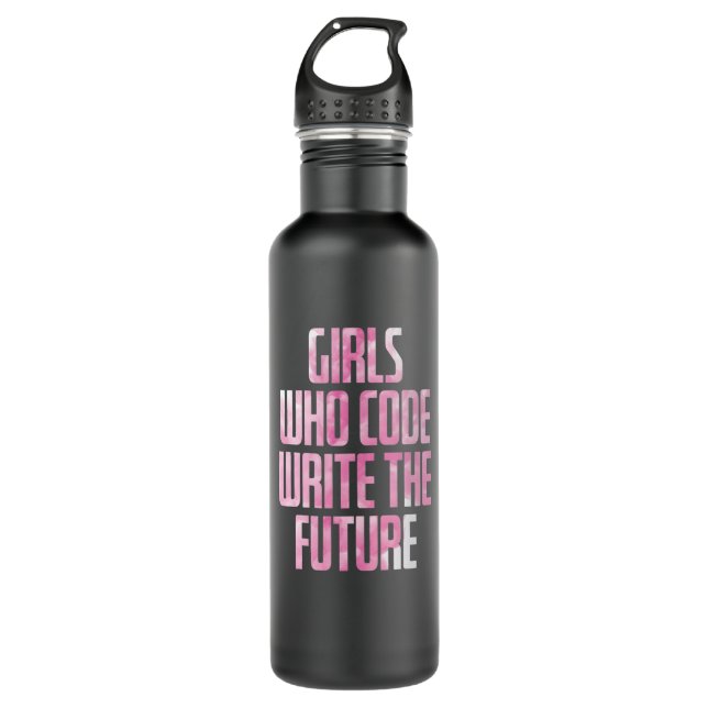 Girls Who Code Write The Future PC Edelstahlflasche (Vorderseite)
