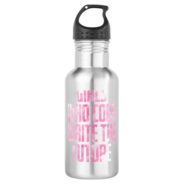 Girls Who Code Write The Future PC Edelstahlflasche (Vorderseite)