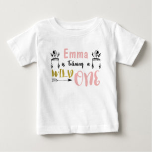 Girls Wild One 1. Geburtstag Shirt