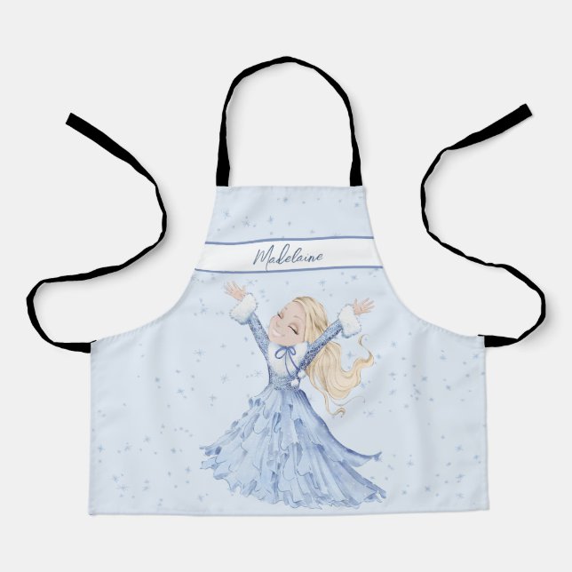Girls Winter Princess Personal Schürze (Vorderseite)