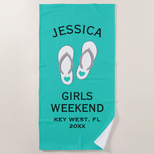 Girls-Wochenende Ausflug Zielort Strandtuch