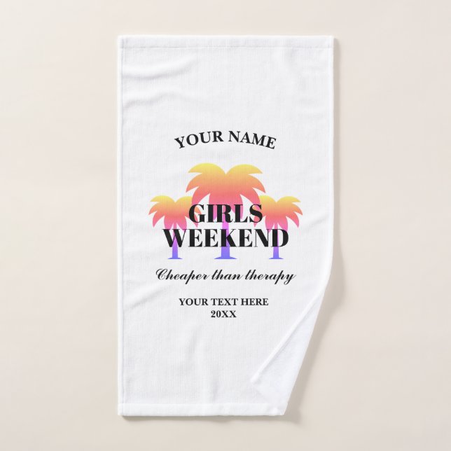 Girls Wochenende billiger als Therapie lustiges Ge Handtuch (Handtuch)