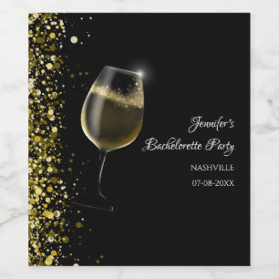 Girls-Wochenendmocktail Junggeselinnen-Abschied Go Weinetikett