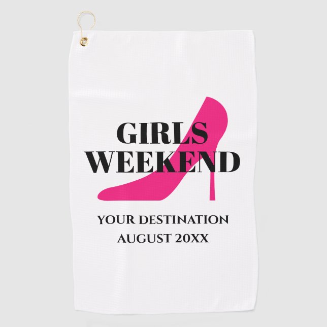 Girls Wochenendtrip Golf Handtuchgeschenk für Frau Golfhandtuch (Vorderseite)