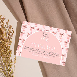 Girls wollen einfach nur ein rosa Bow sein erster  Dankeskarte