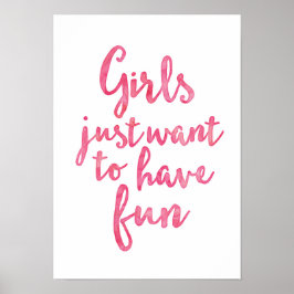 Girls wollte nur, um ein lustiges Plakatbild zu ha Poster