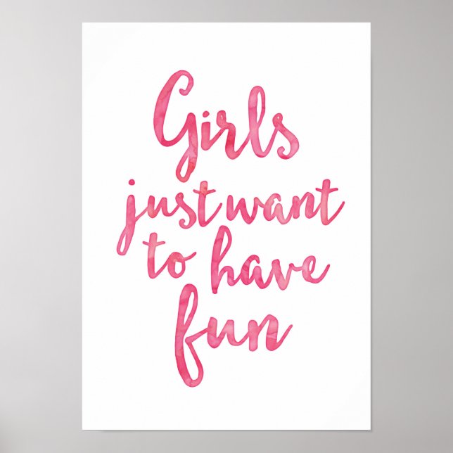 Girls wollte nur, um ein lustiges Plakatbild zu ha Poster (Vorne)