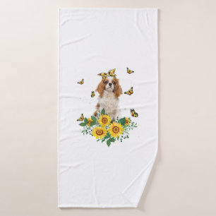 Girls Women Mama Cavalier King Charles Spaniel Dog Badehandtuch